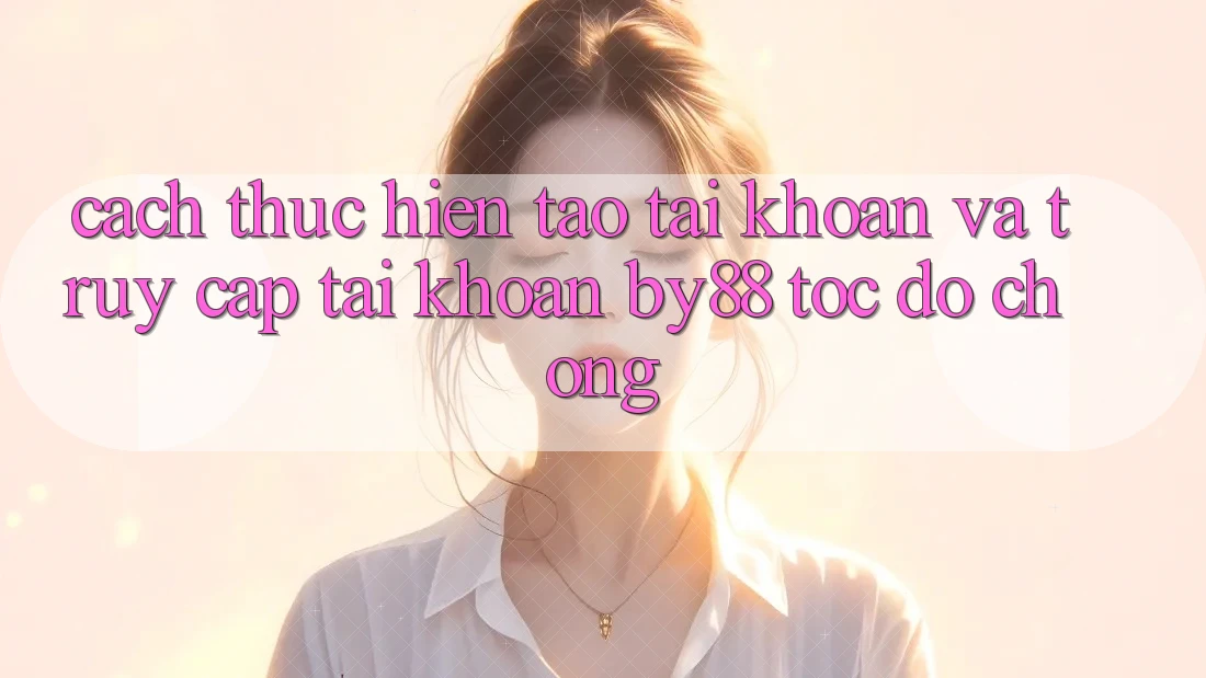 Cách thực hiện Tạo tài khoản và Truy cập tài khoản by88 tốc độ chóng