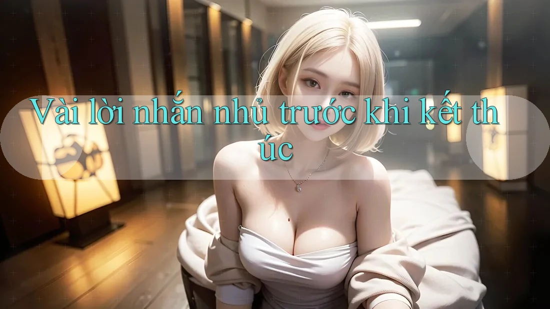 Vài lời nhắn nhủ trước khi kết thúc Vài lời nhắn nhủ trước khi kết thúc